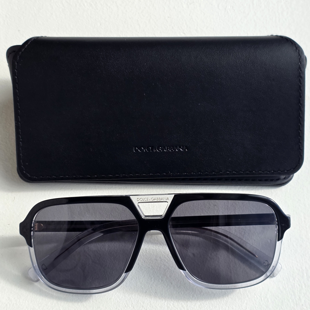 Dolce & Gabbana Black Leather Eyewear Case